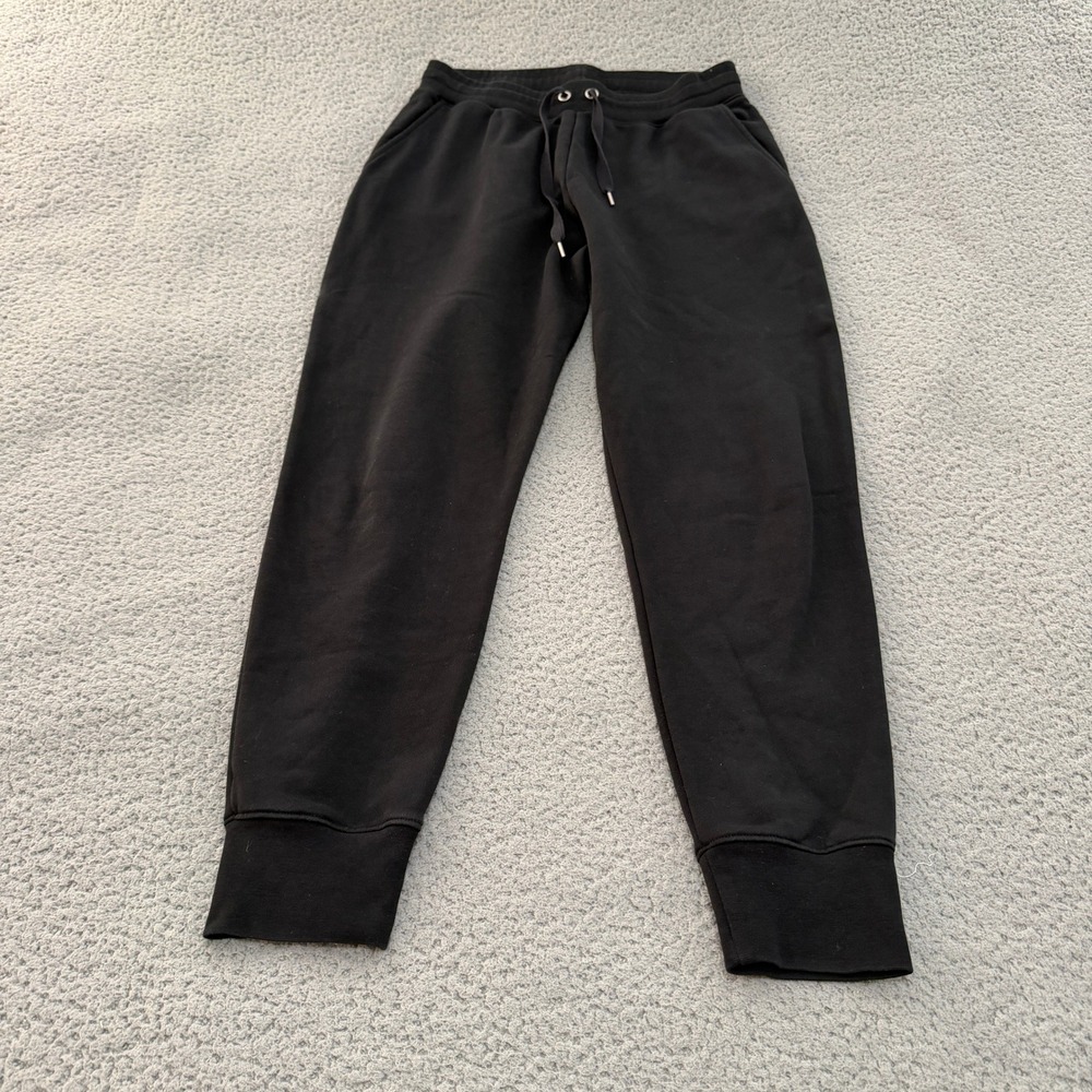 MM LaFleur Jogger Sweatpants Black 100% Cotton Womens Size Medium Drawstring
